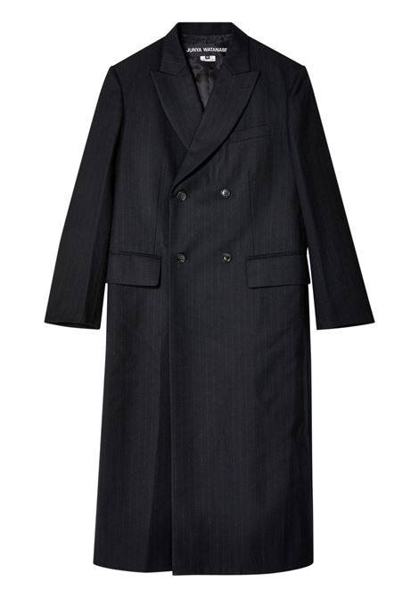 Black pinstriped wool double-breasted coat Junya watanabe - women JUNYA WATANABE | Outerwear | JNC0381